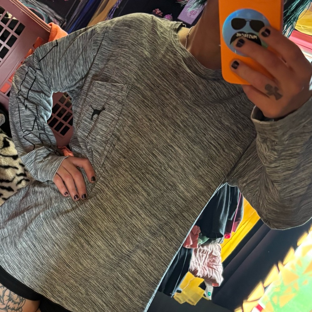 Victoria's Secret Gray Long Sleeve Tee